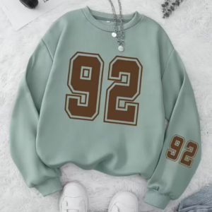 Women's Casual Sweatshirt with a Round Neck