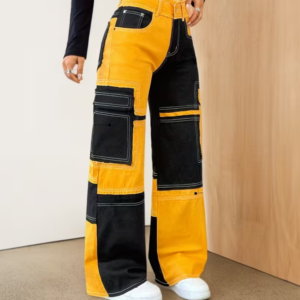 Non-Stretchy Ladies' Jeans with Button Closure