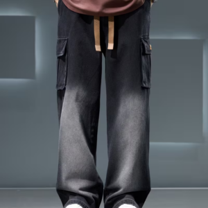 Men's Straight-Cut Wide-Leg Jeans