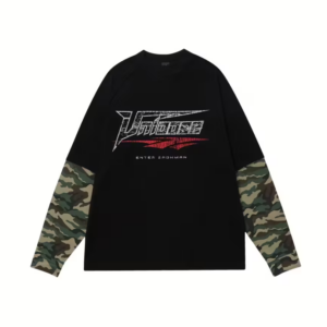 Men's Camouflage Spliced Two-Piece Long Sleeve