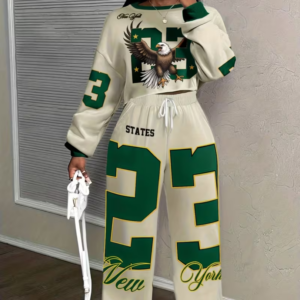 Two-Piece Women's Loose Long-Sleeve Sweatshirt And Pants